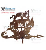 Флюгер на крышу с Казачьей шхуной