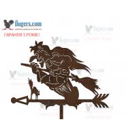 Флюгер на крышу с Бабой-Ягой 3