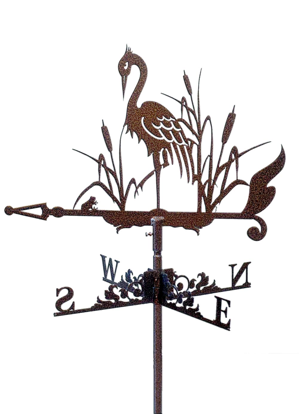 Флюгер на крышу с цаплей
