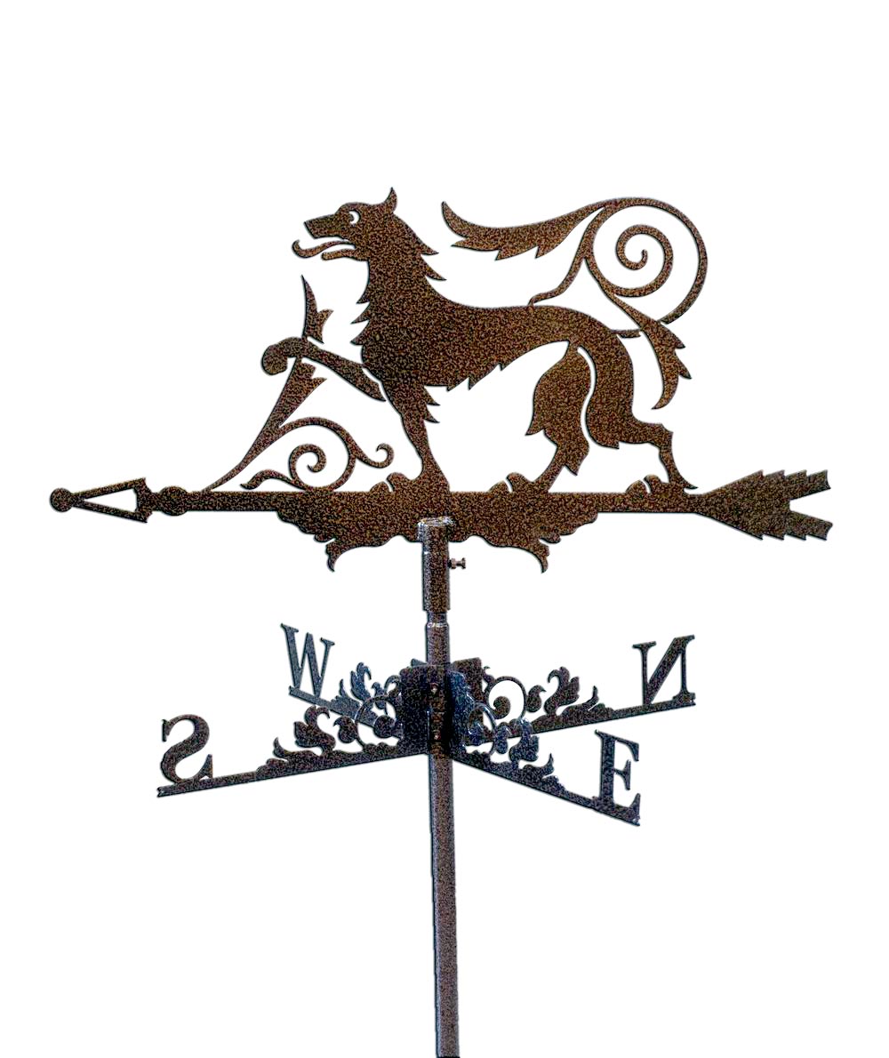 Флюгер на крышу с волком