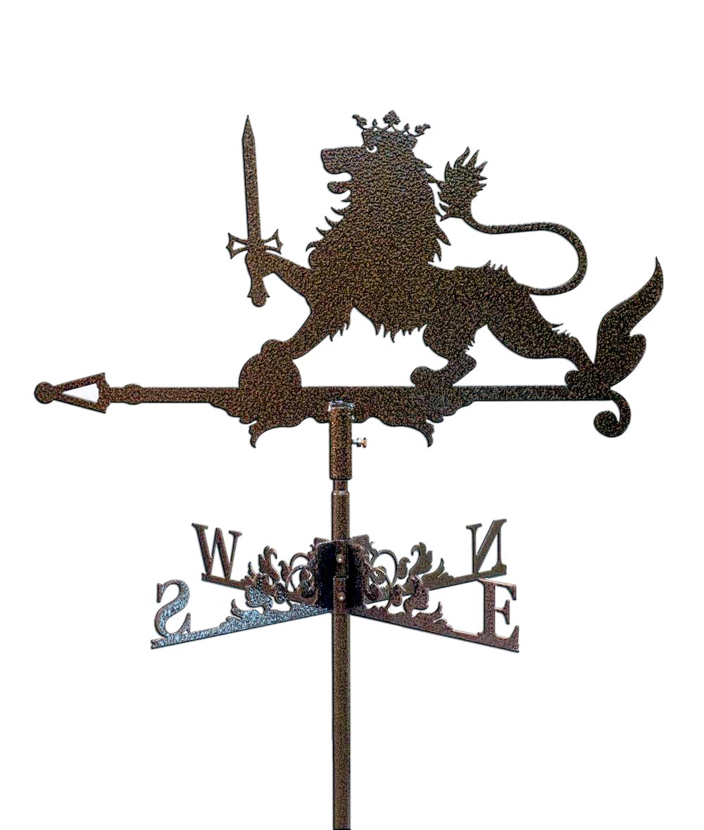 Флюгер на крышу лев с мечом