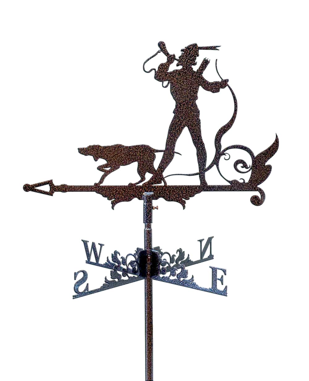 Флюгер на крышу с охотником