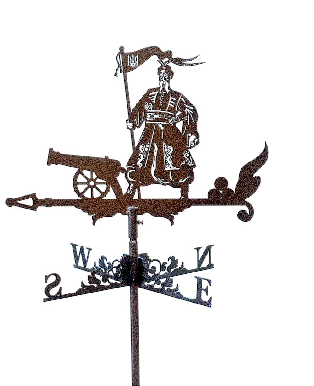 Флюгер на крышу казак Мамай