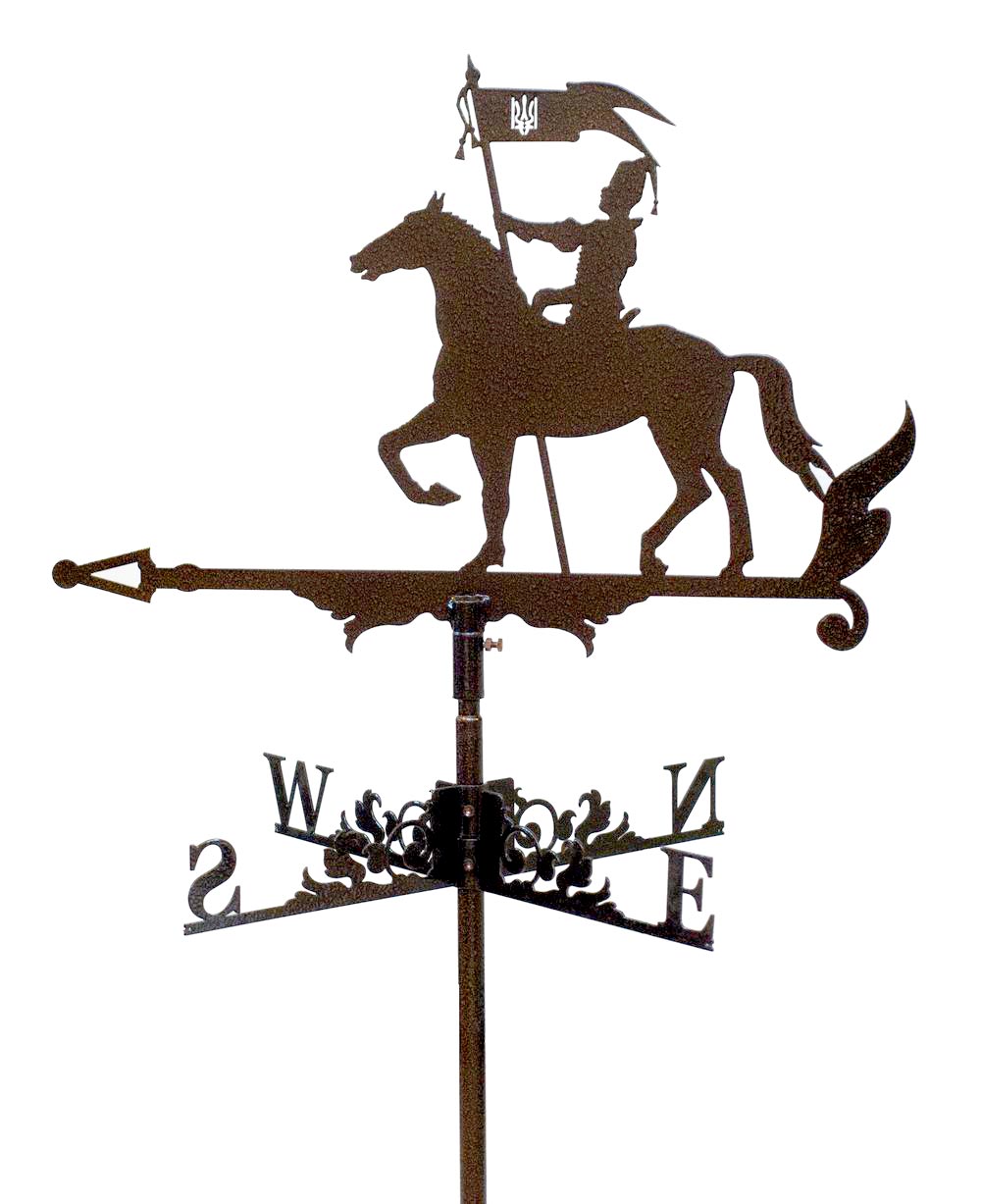 Флюгер на крышу казак на коне