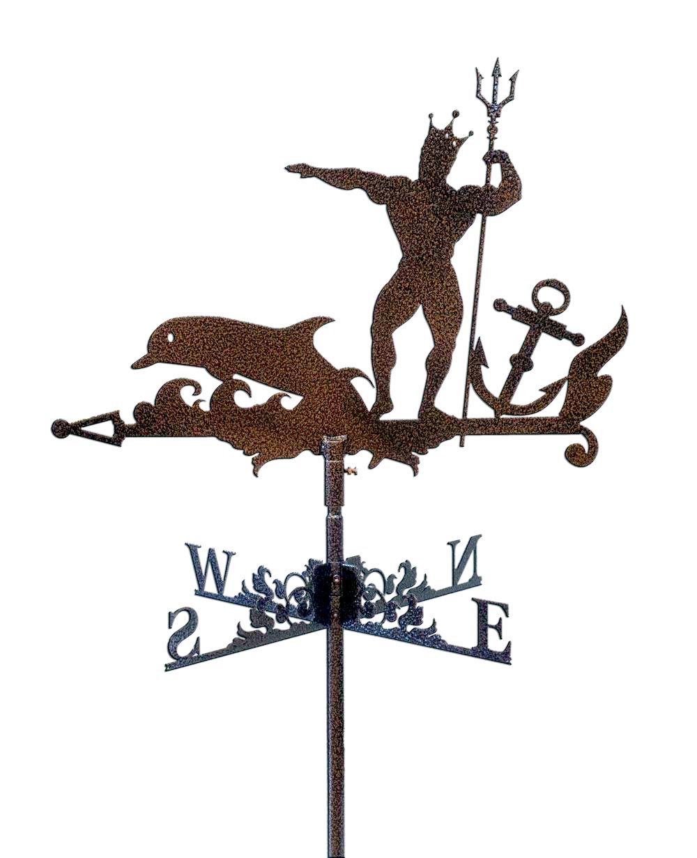 Флюгер на крышу с Нептуном