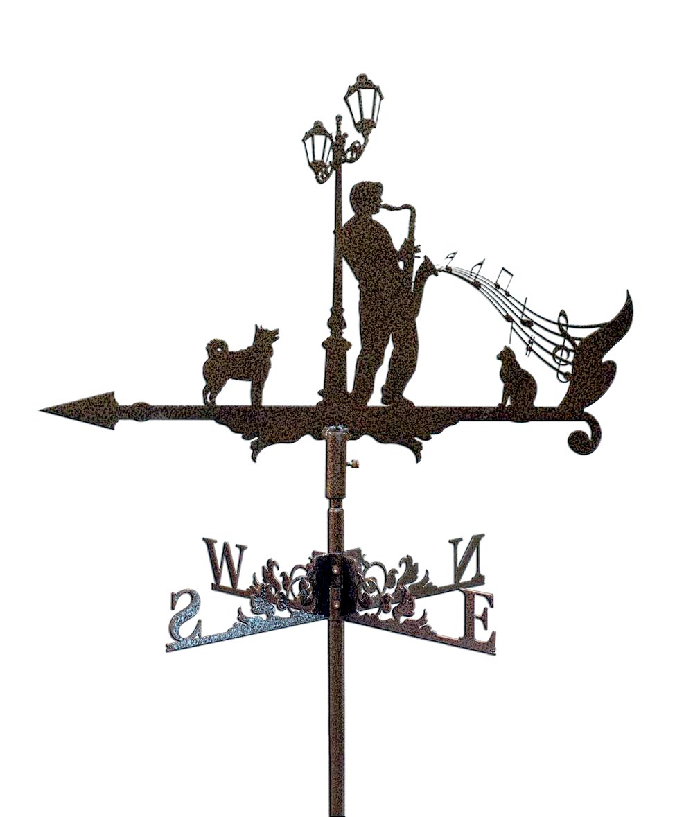 Флюгер на крышу с музыкантом 2