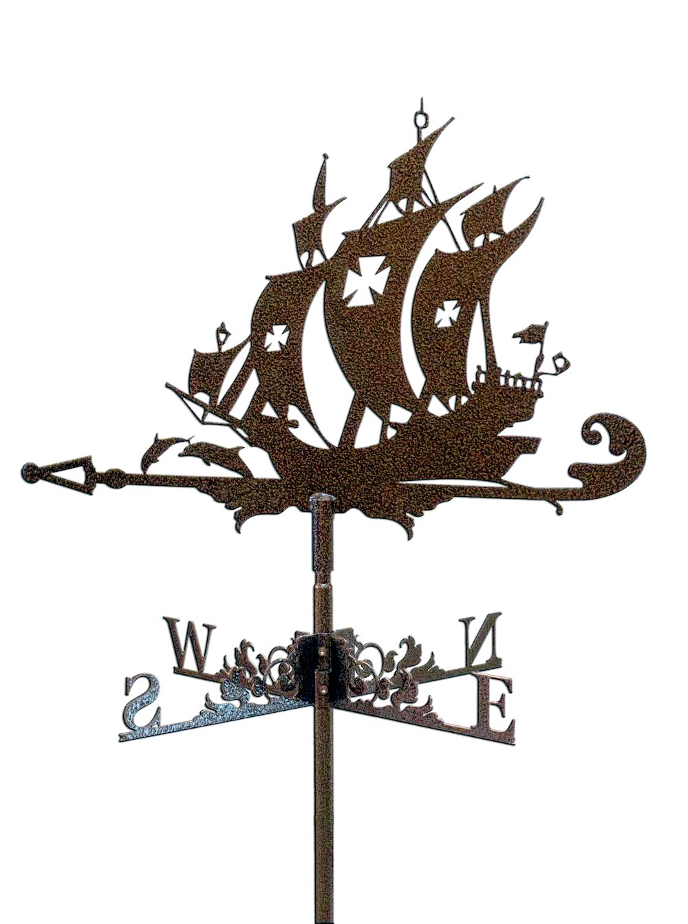 Флюгер на крышу с фрегатом