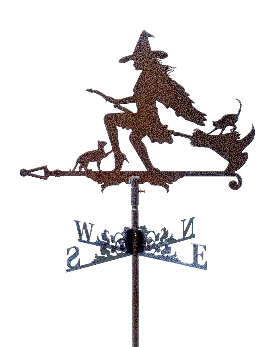 Флюгер на крышу с Бабой-Ягой